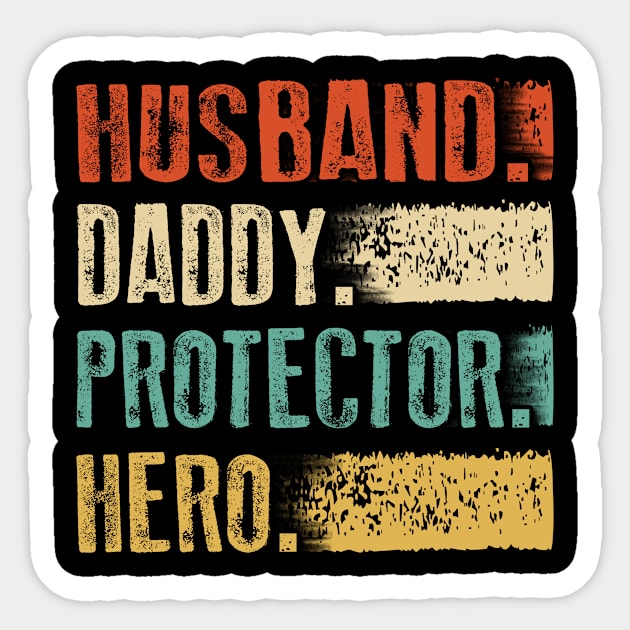 Husband daddy protector hero Cool Vintage Style Dad Gift Sticker by blacks store